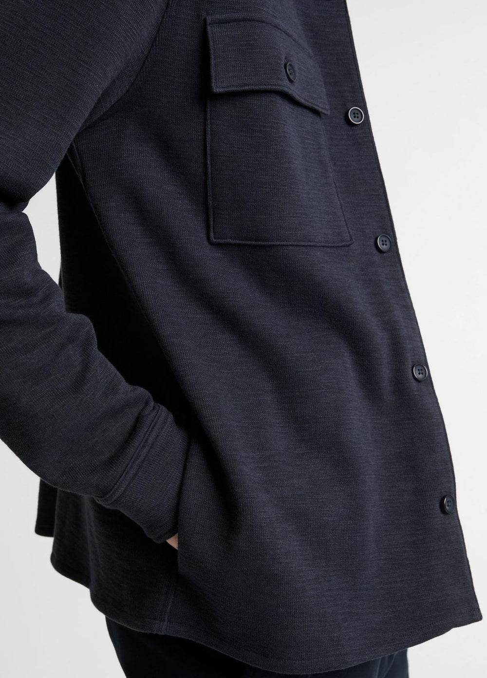 Double-Slub Cotton-Blend Shirt Jacket in Jackets - COASTAL BLUE