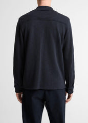 Double-Slub Cotton-Blend Shirt Jacket in Jackets - COASTAL BLUE