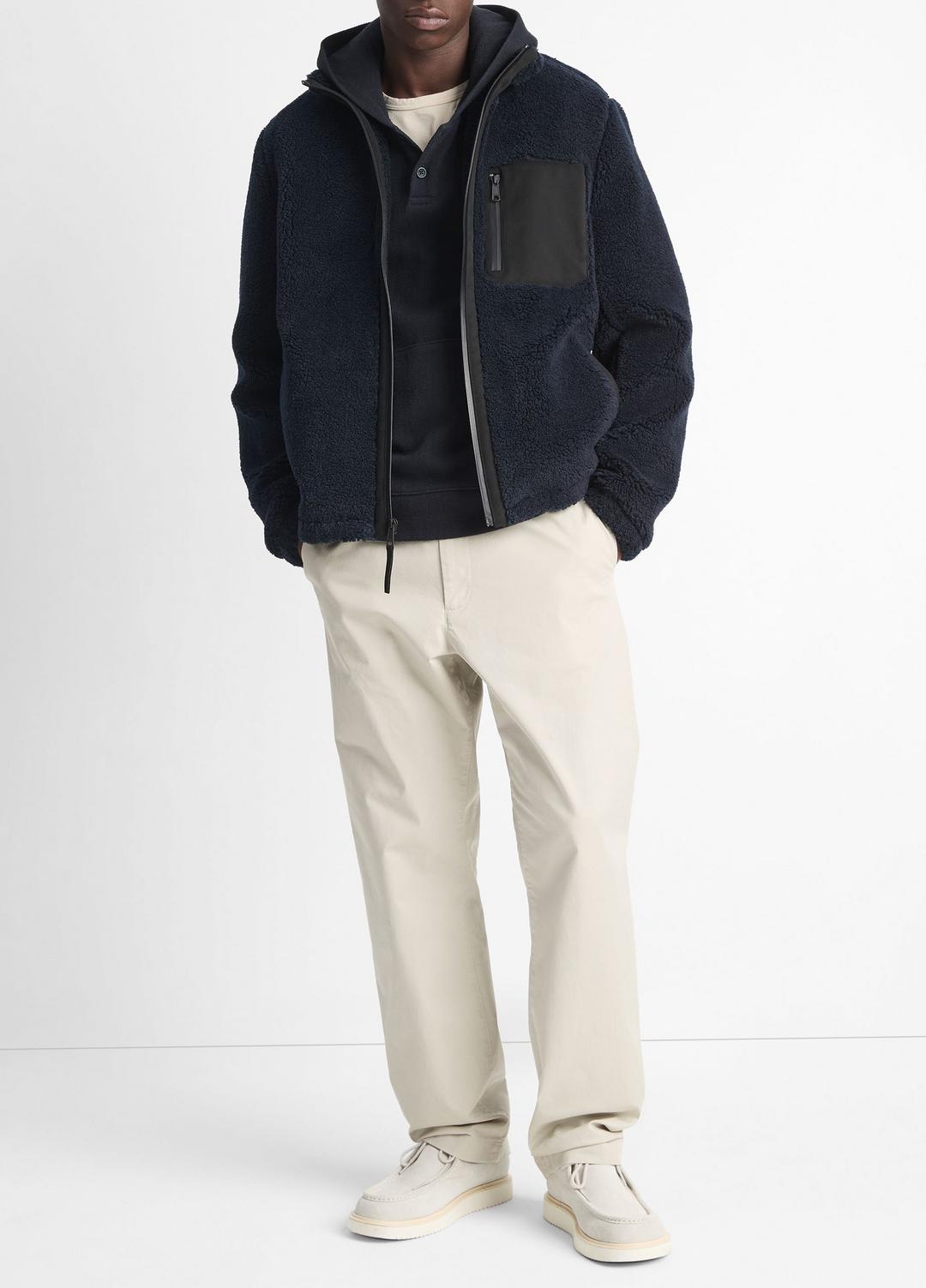 Sherpa Zip Jacket in Jackets - COASTAL BLUE