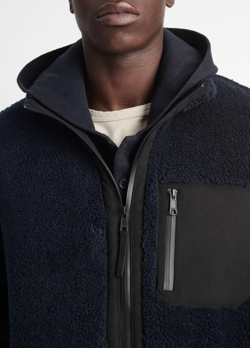 Sherpa Zip Jacket in Jackets - COASTAL BLUE