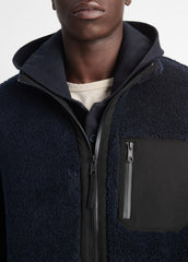 Sherpa Zip Jacket in Jackets - COASTAL BLUE