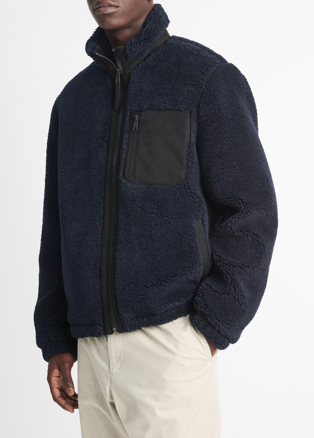 Sherpa Zip Jacket in Jackets - COASTAL BLUE