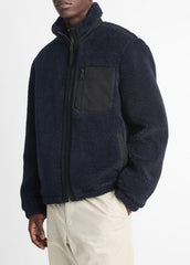 Sherpa Zip Jacket in Jackets - COASTAL BLUE