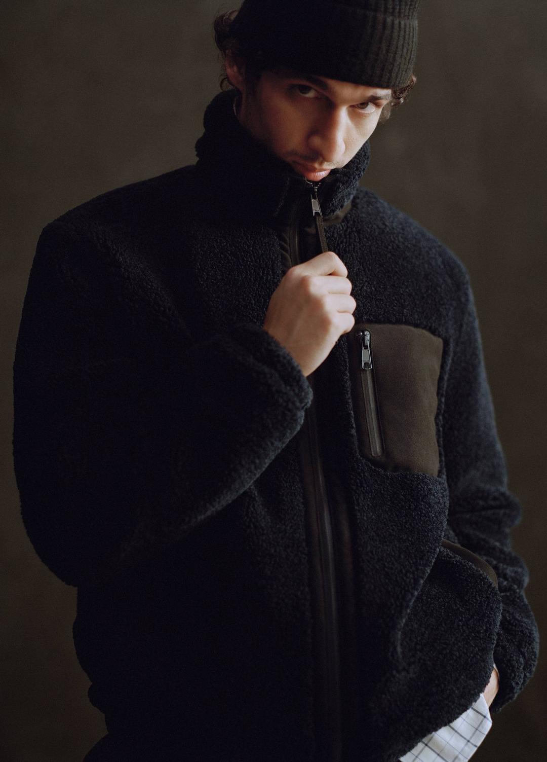 Sherpa Zip Jacket in Jackets - COASTAL BLUE