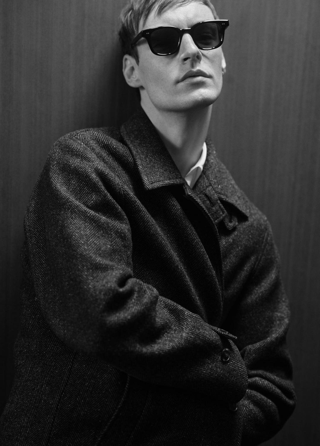 Italian Wool-Blend Balmacaan Coat in Coats - HEATHER CHARCOAL