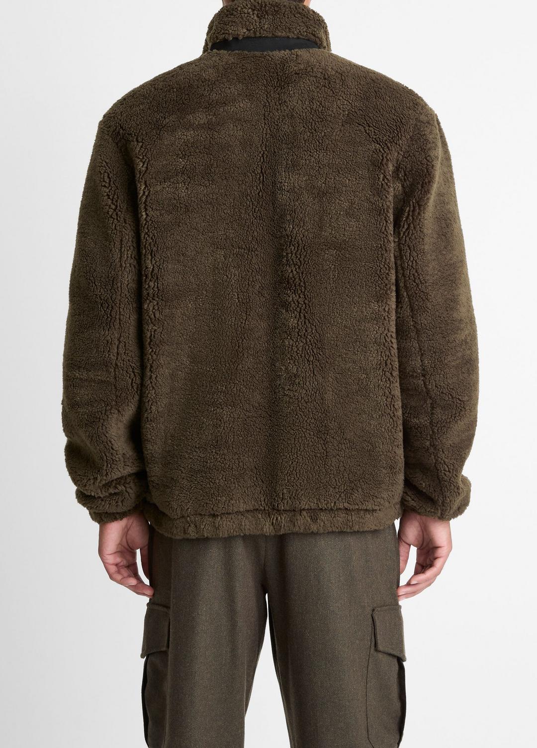 Sherpa Zip Jacket in Jackets - DARK LEAF