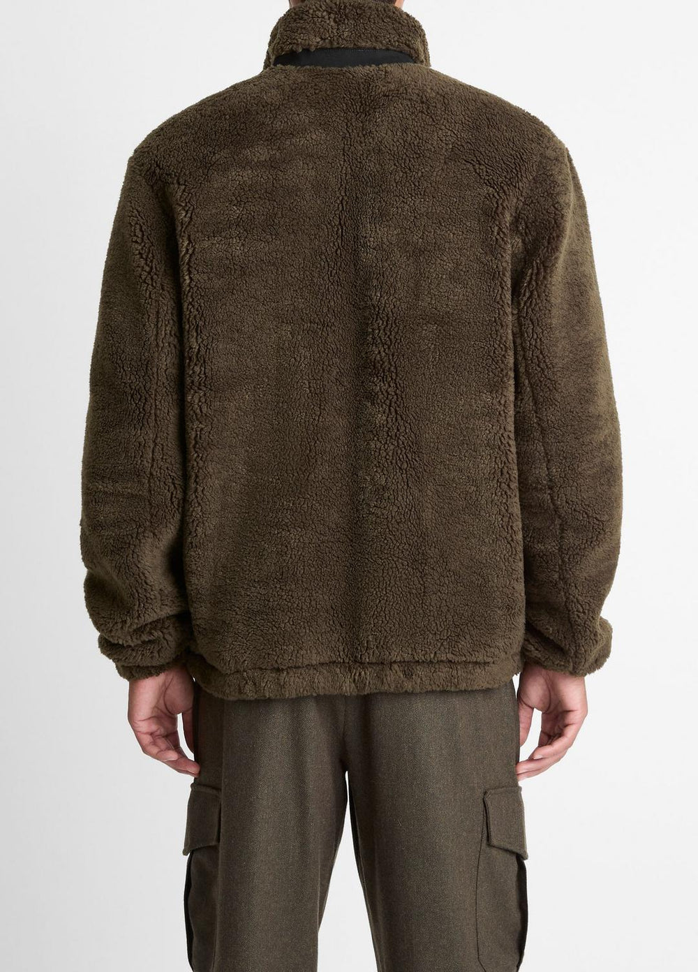 Sherpa Zip Jacket in Jackets - DARK LEAF
