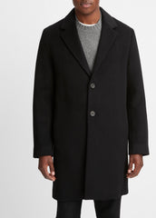 Classic Italian Wool-Blend Coat in Jackets & Outerwear - BLACK