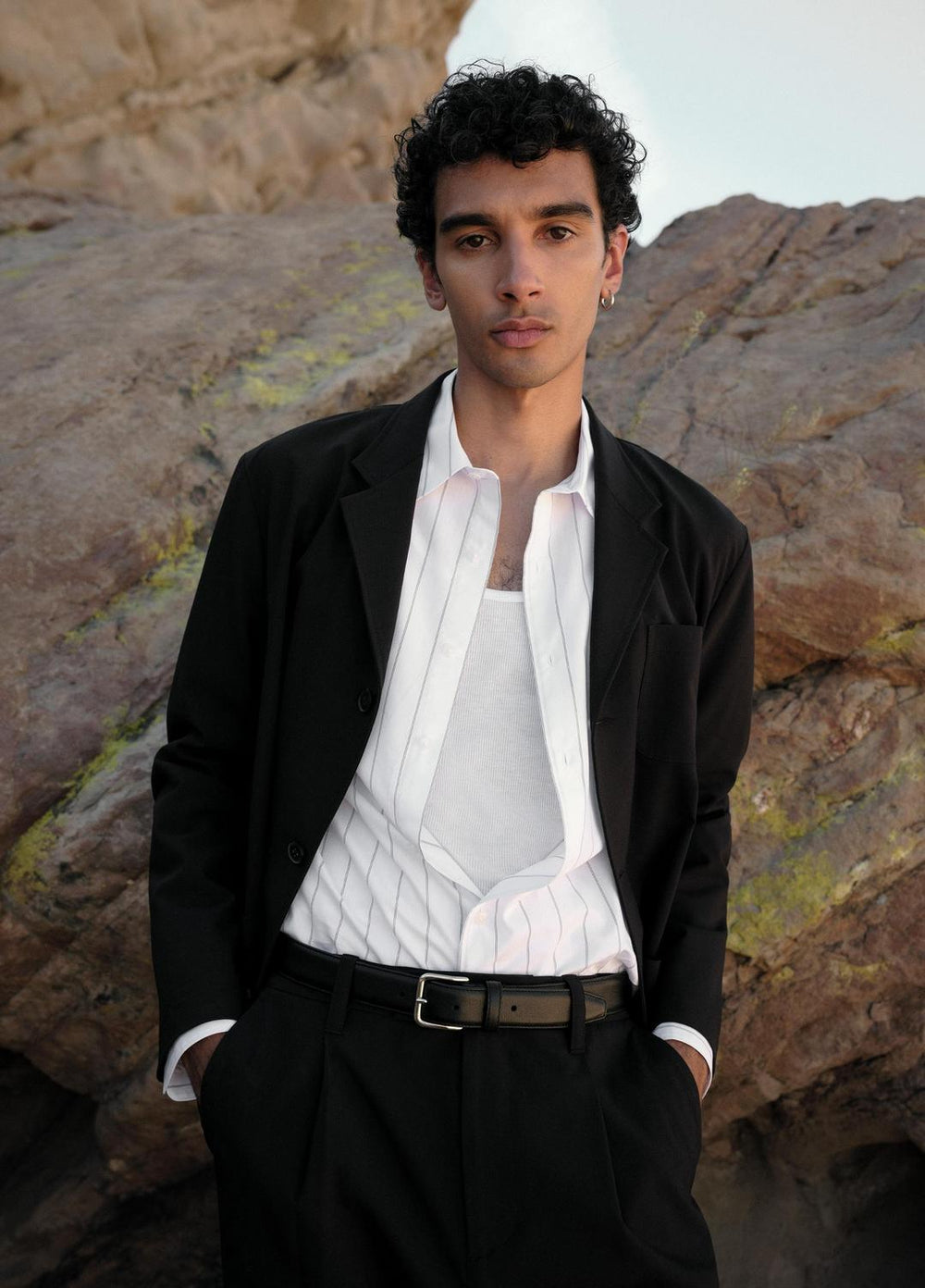 Tailored Utility Blazer in Blazers - BLACK