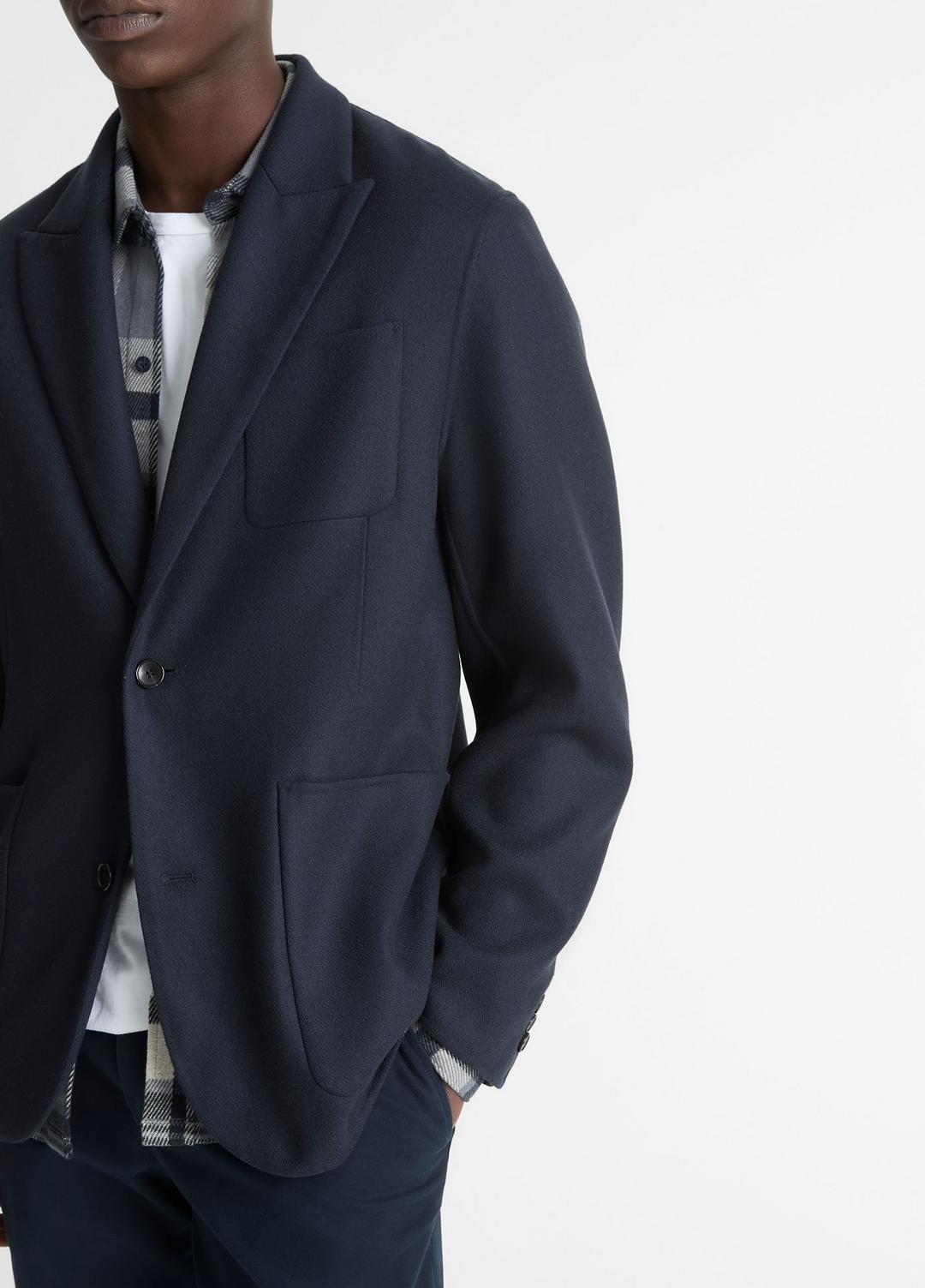 Italian Splittable Wool-Blend Blazer in Jackets & Outerwear - COASTAL BLUE