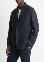 Italian Splittable Wool-Blend Blazer in Jackets & Outerwear - COASTAL BLUE
