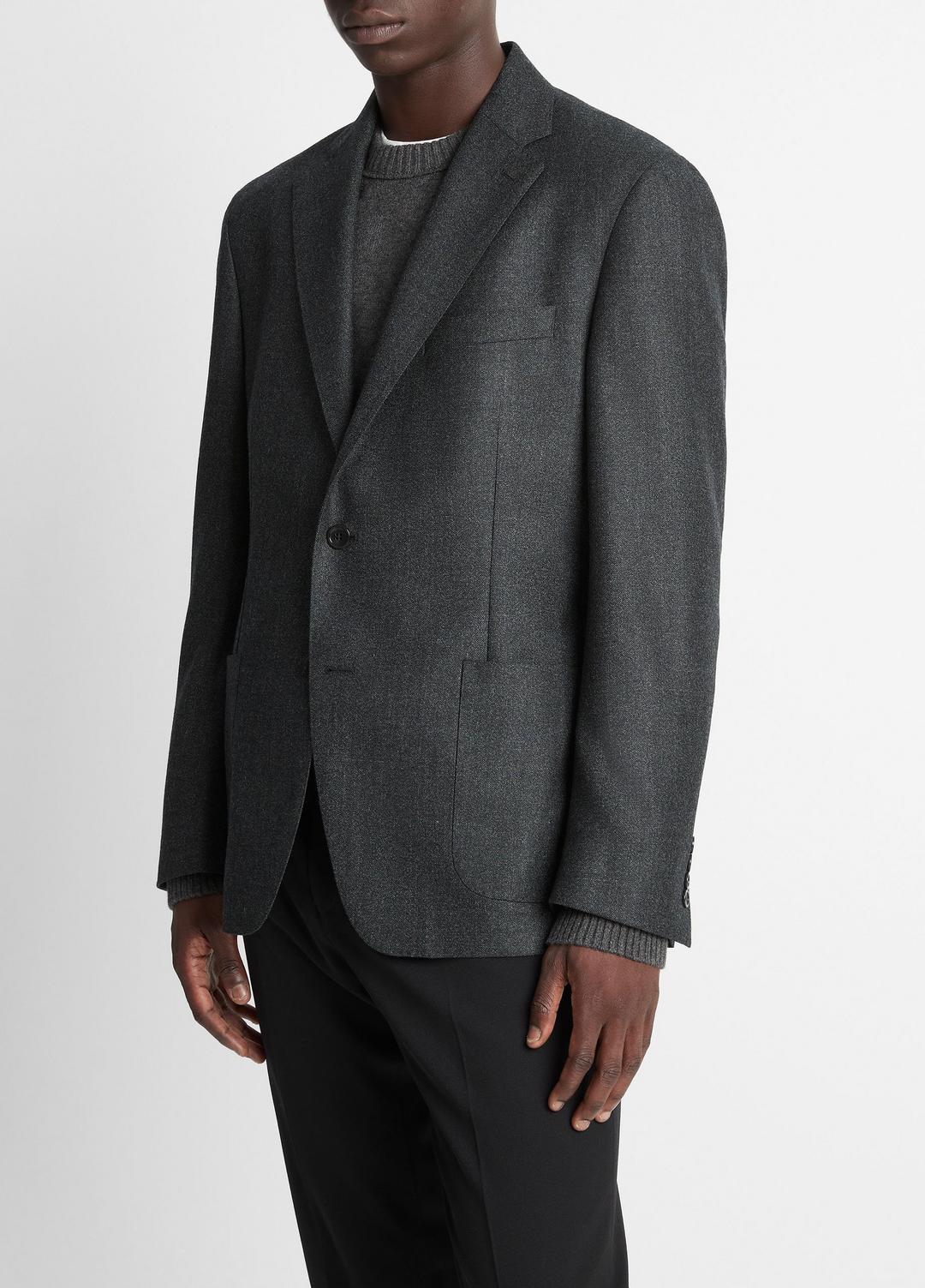 Wool Relaxed Sport Coat in Blazers - CHARCOAL