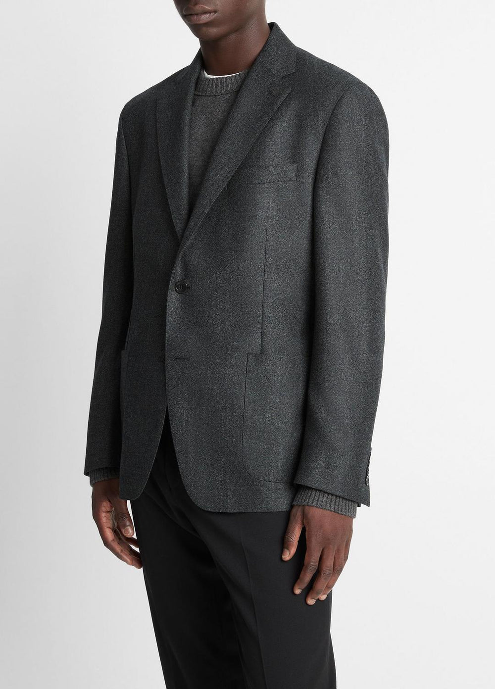 Wool Relaxed Sport Coat in Blazers - CHARCOAL