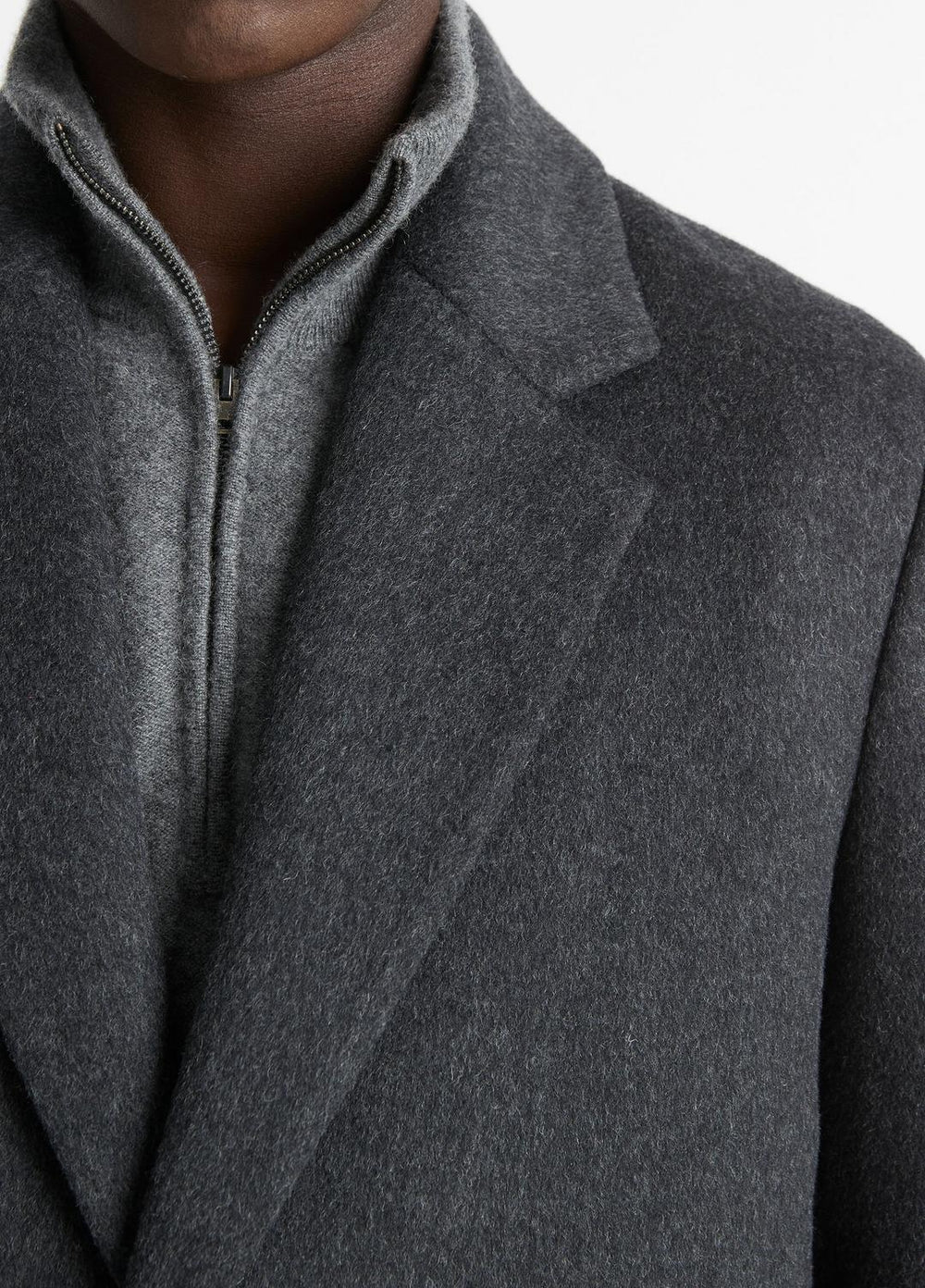 Classic Italian Wool-Blend Coat in Jackets & Outerwear - HEATHER CHARCOAL
