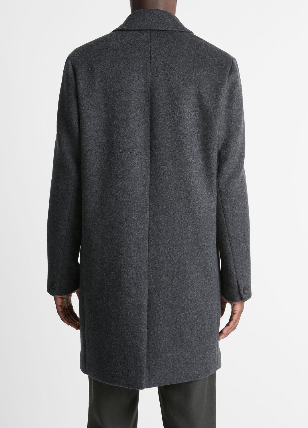 Classic Italian Wool-Blend Coat in Jackets & Outerwear - HEATHER CHARCOAL