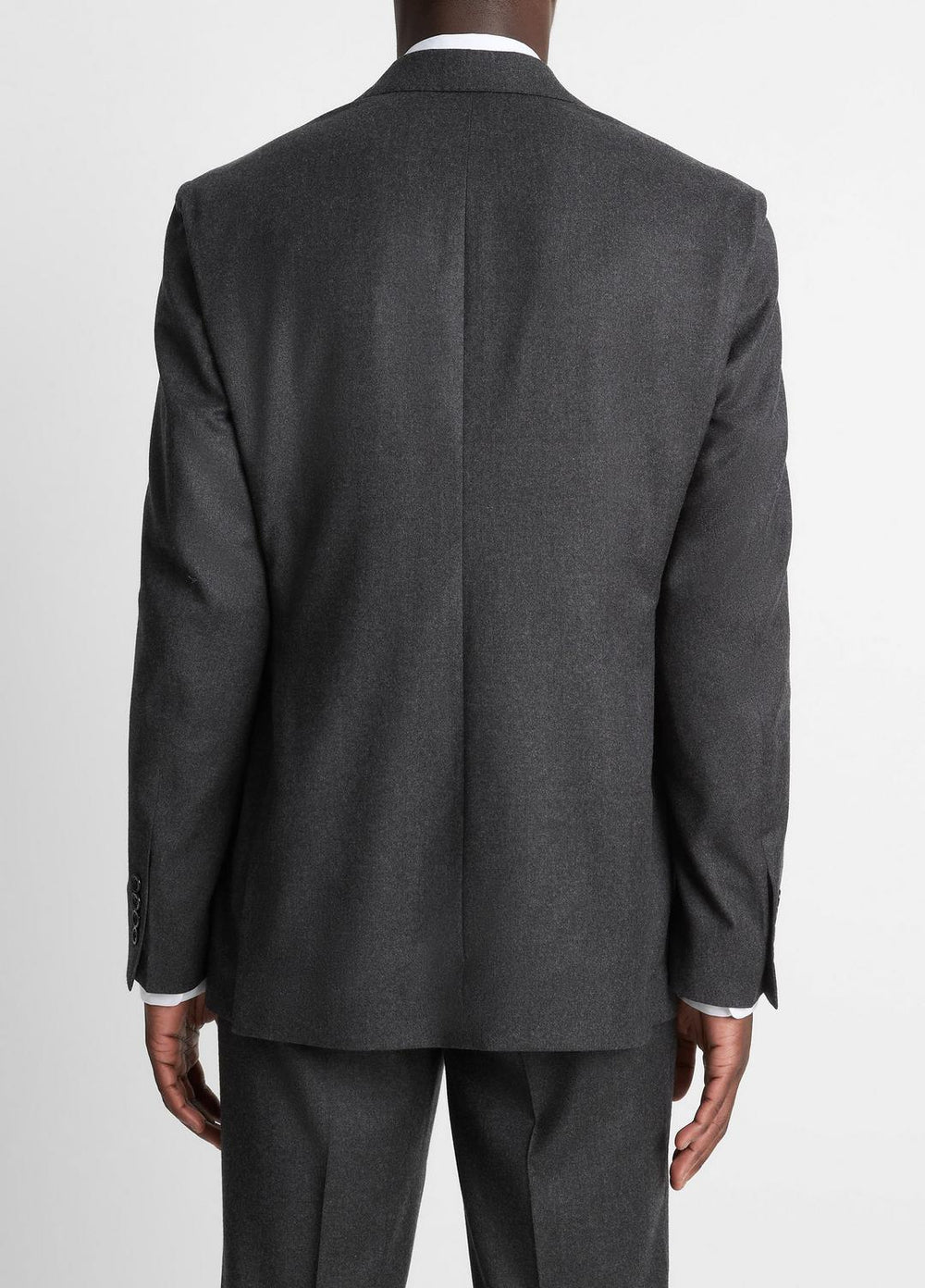 Wool-Silk Flannel Relaxed Sport Coat in Blazers - CHARCOAL