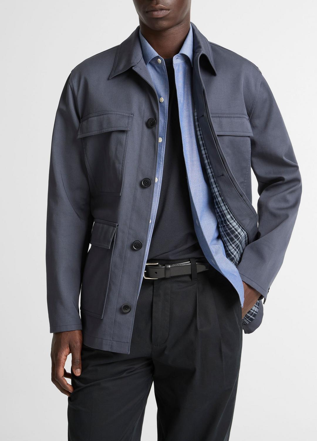 Brushed Cotton Twill Chore Coat in Coats - STUDIO