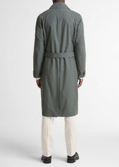 Cotton-Blend Single-Breasted Trench Coat in Coats - SLATE