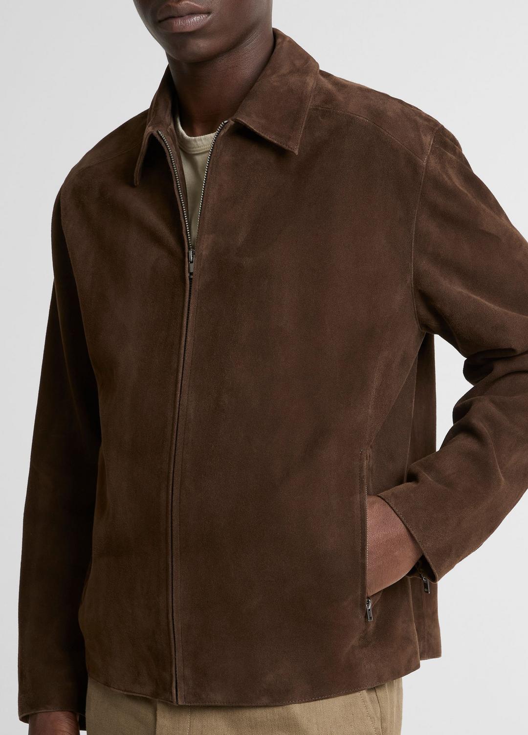 Suede Moto Jacket in Jackets - ESPRESSO