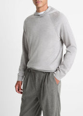 Featherweight Merino Wool-Cashmere Hoodie in Sweatshirts & Hoodies - HEATHER GREY