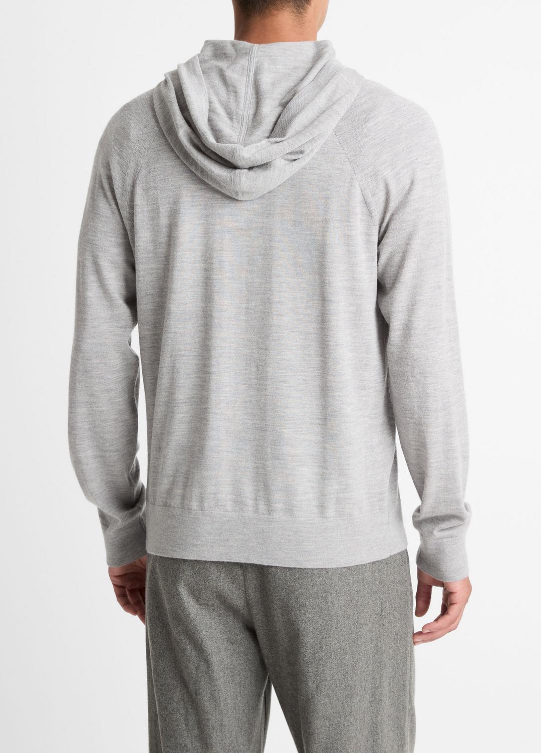 Featherweight Merino Wool-Cashmere Hoodie in Sweatshirts & Hoodies - HEATHER GREY