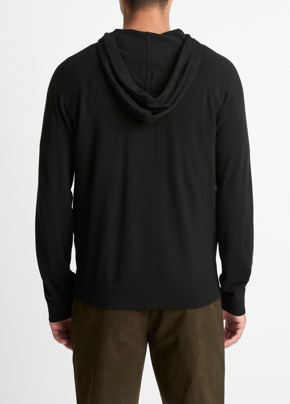 Featherweight Merino Wool-Cashmere Hoodie in Sweatshirts & Hoodies - BLACK
