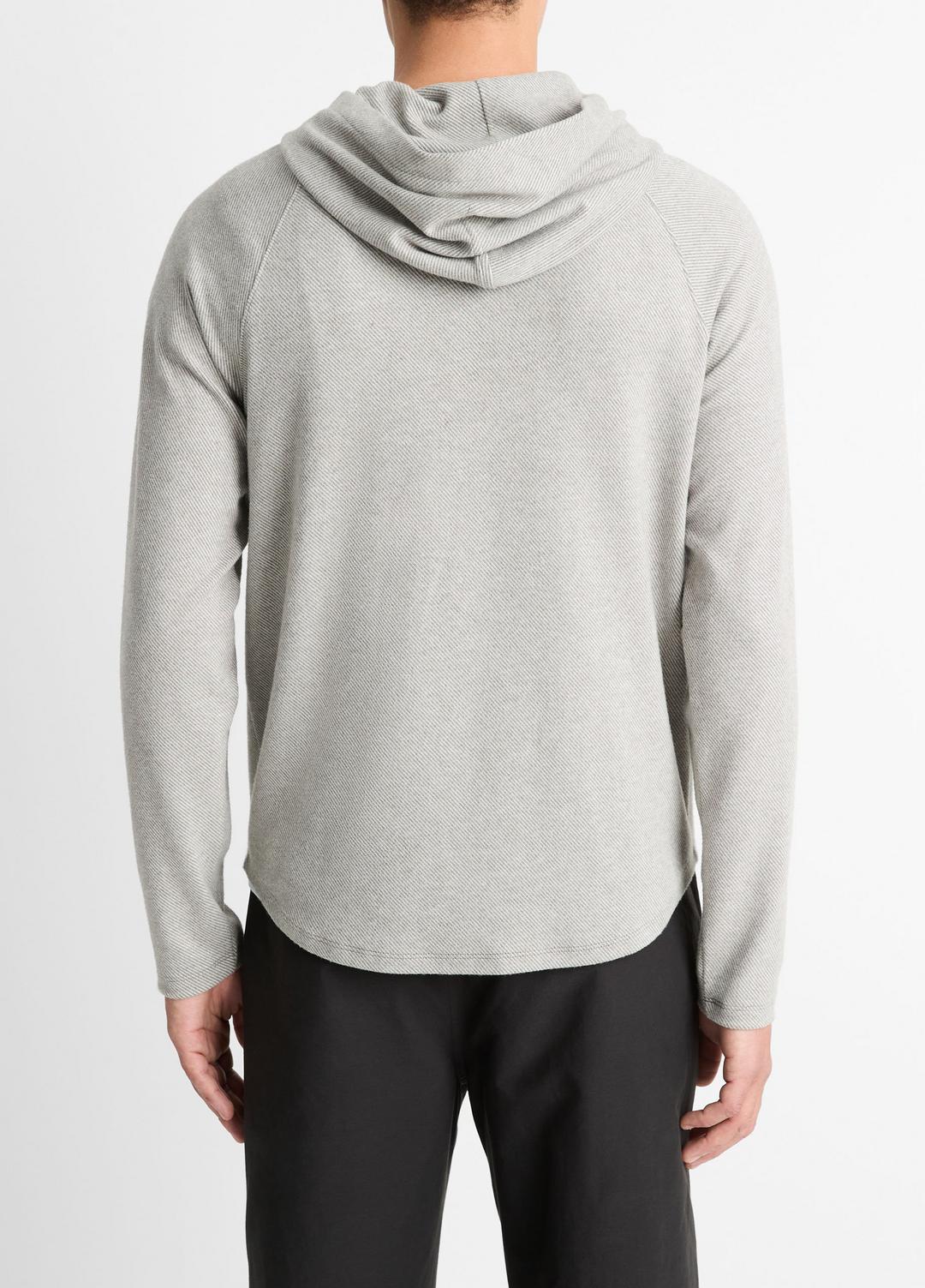 Broken Twill Pullover Hoodie in Sweatshirts & Hoodies - HEATHER GREY/OFF WHITE