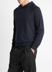 Featherweight Merino Wool-Cashmere Hoodie in Sweatshirts & Hoodies - COASTAL BLUE