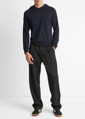 Featherweight Merino Wool-Cashmere Hoodie in Sweatshirts & Hoodies - COASTAL BLUE
