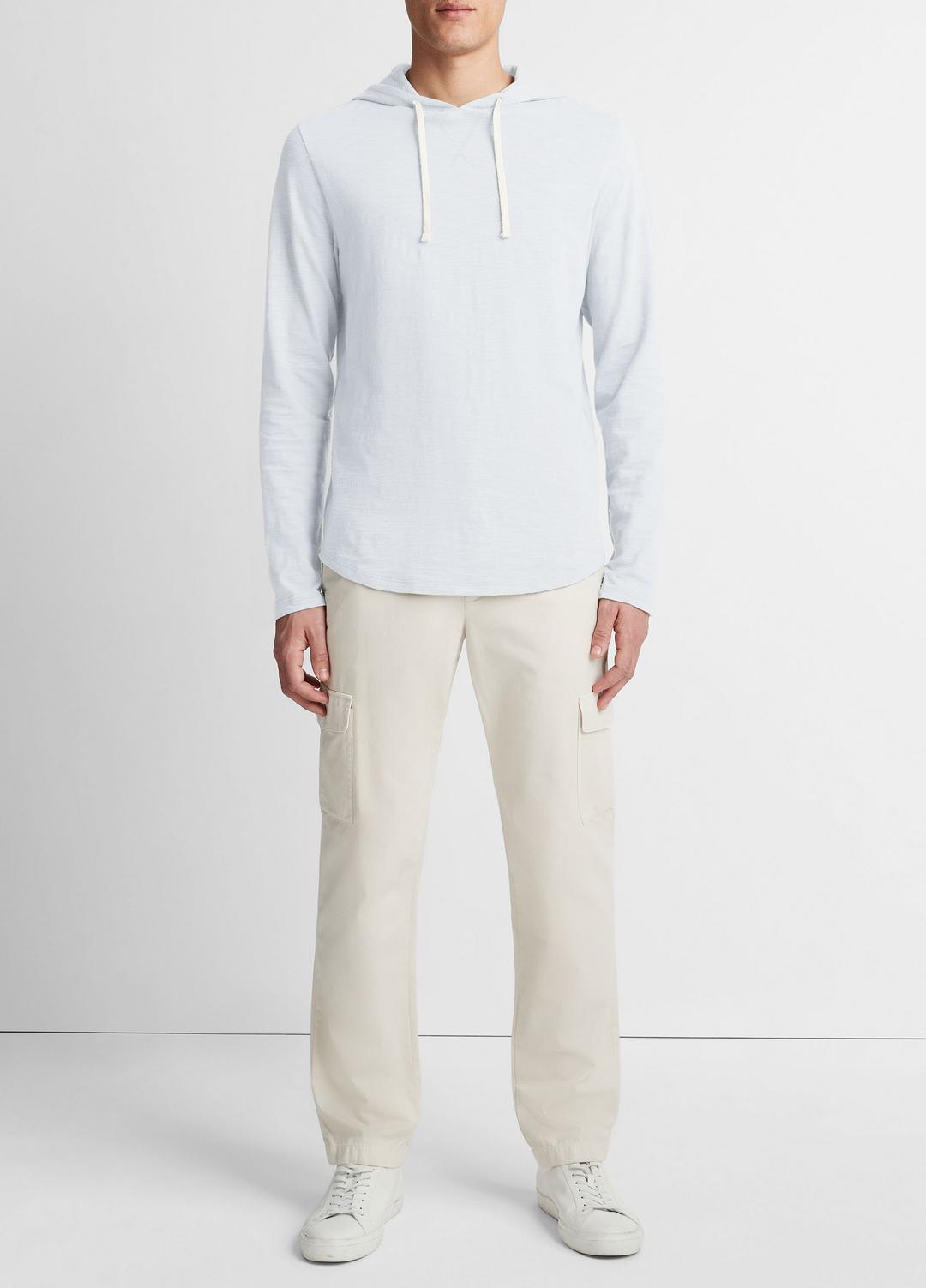 Textured Cotton Hoodie in Sweatshirts & Hoodies - SHIRTING BLUE