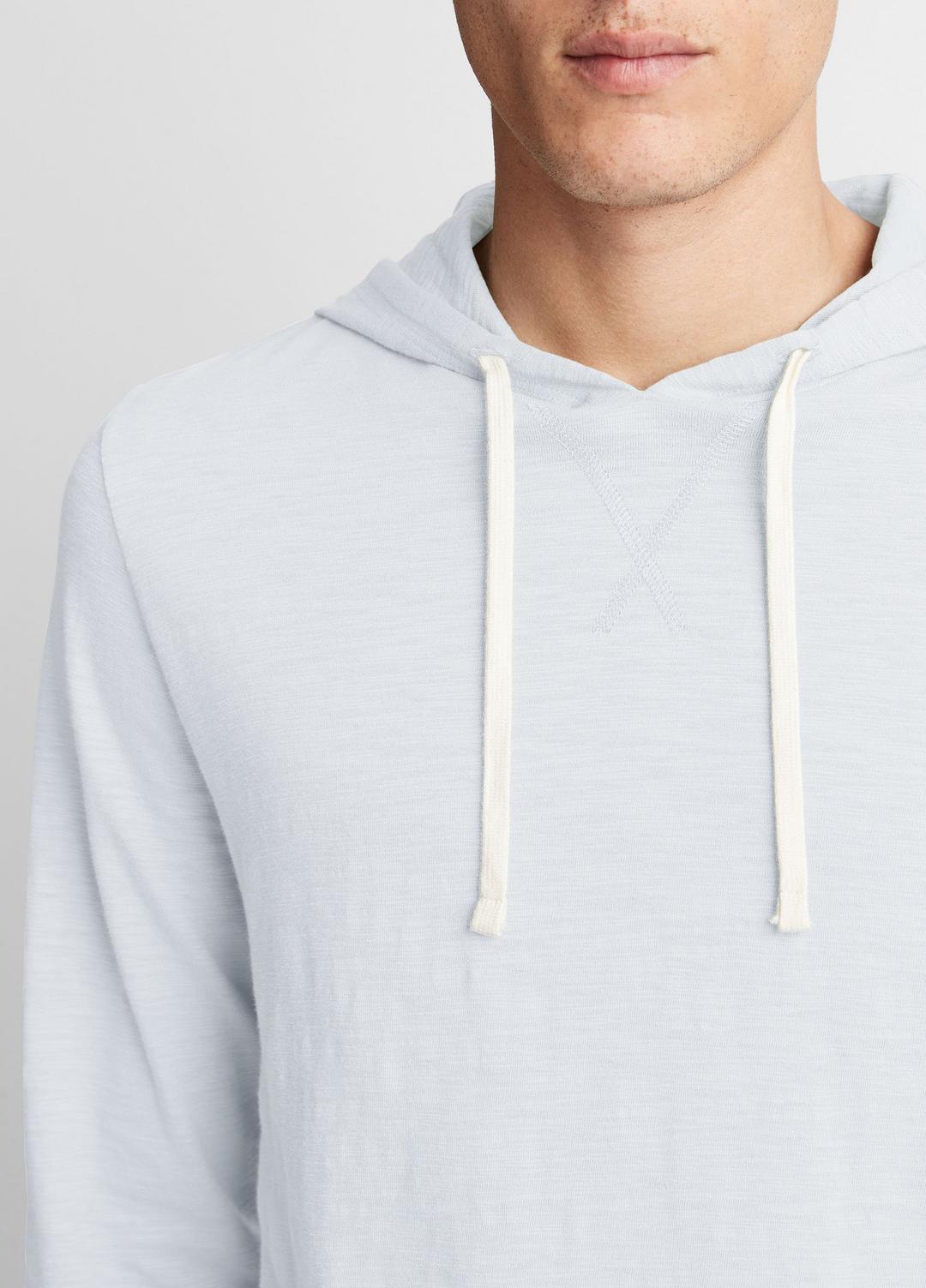 Textured Cotton Hoodie in Sweatshirts & Hoodies - SHIRTING BLUE