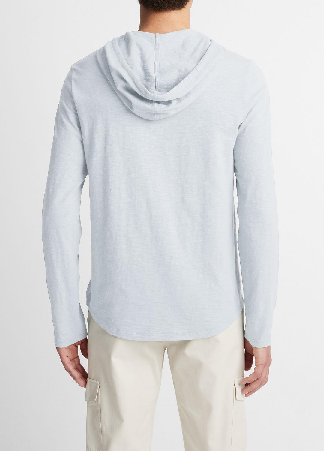 Textured Cotton Hoodie in Sweatshirts & Hoodies - SHIRTING BLUE