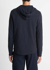 Textured Cotton Hoodie in Sweatshirts & Hoodies - COASTAL BLUE