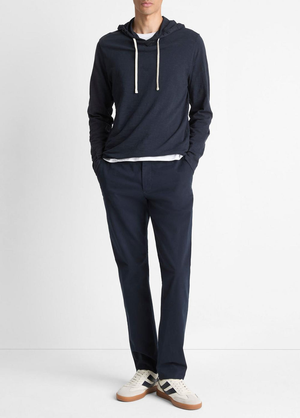 Textured Cotton Hoodie in Sweatshirts & Hoodies - COASTAL BLUE