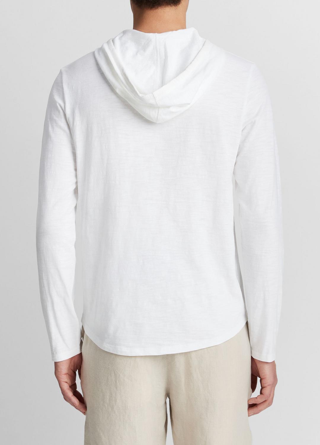 Textured Cotton Hoodie in Sweatshirts & Hoodies - OPTIC WHITE
