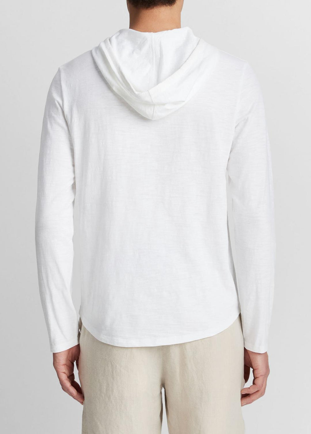 Textured Cotton Hoodie in Sweatshirts & Hoodies - OPTIC WHITE