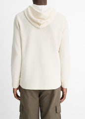 Variegated Stripe Double-Face Cotton-Blend Hoodie in Sweatshirts & Hoodies - BAJA SAND/NATURAL