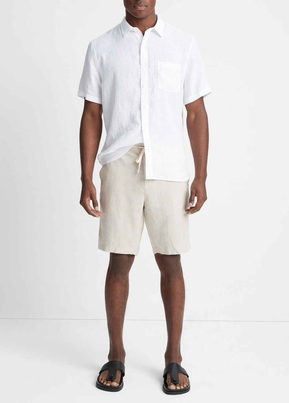 Hemp Drawstring Short in Shorts - PUMICE ROCK