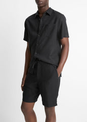 Hemp Drawstring Short in Shorts - BLACK
