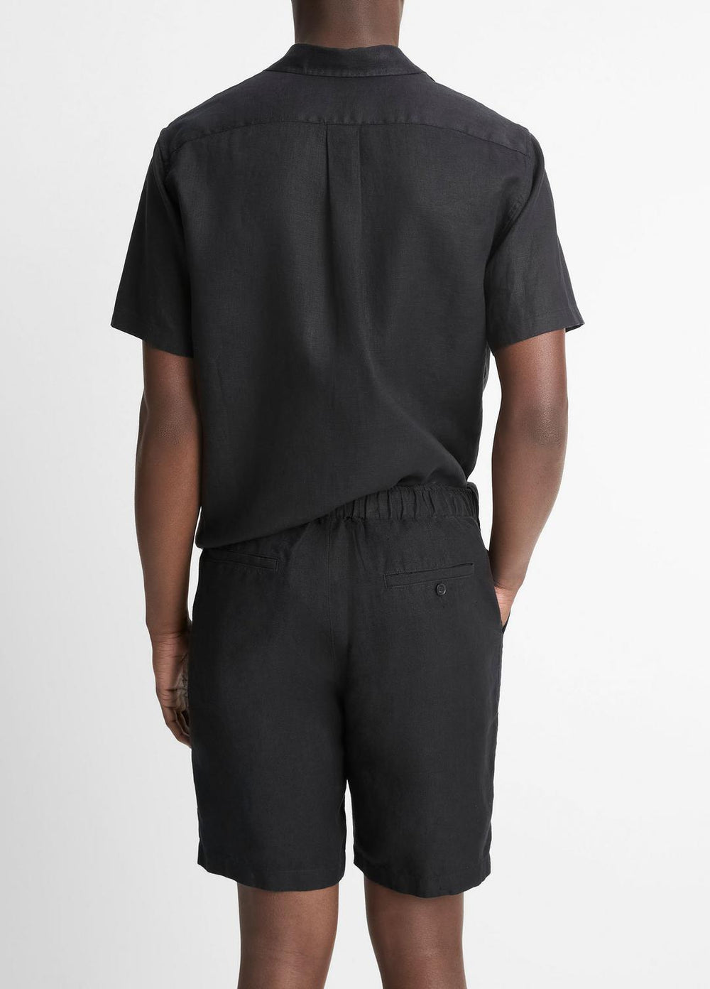 Hemp Drawstring Short in Shorts - BLACK