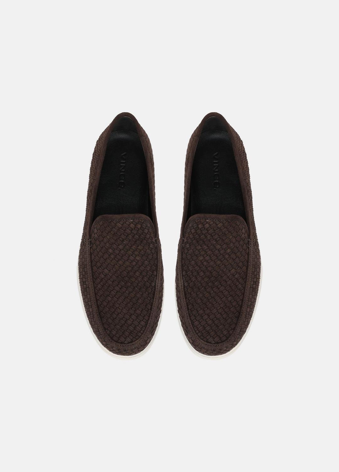 Sonoma Woven Suede Loafer in Loafers - COCOA BROWN
