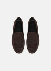 Sonoma Woven Suede Loafer in Loafers - COCOA BROWN