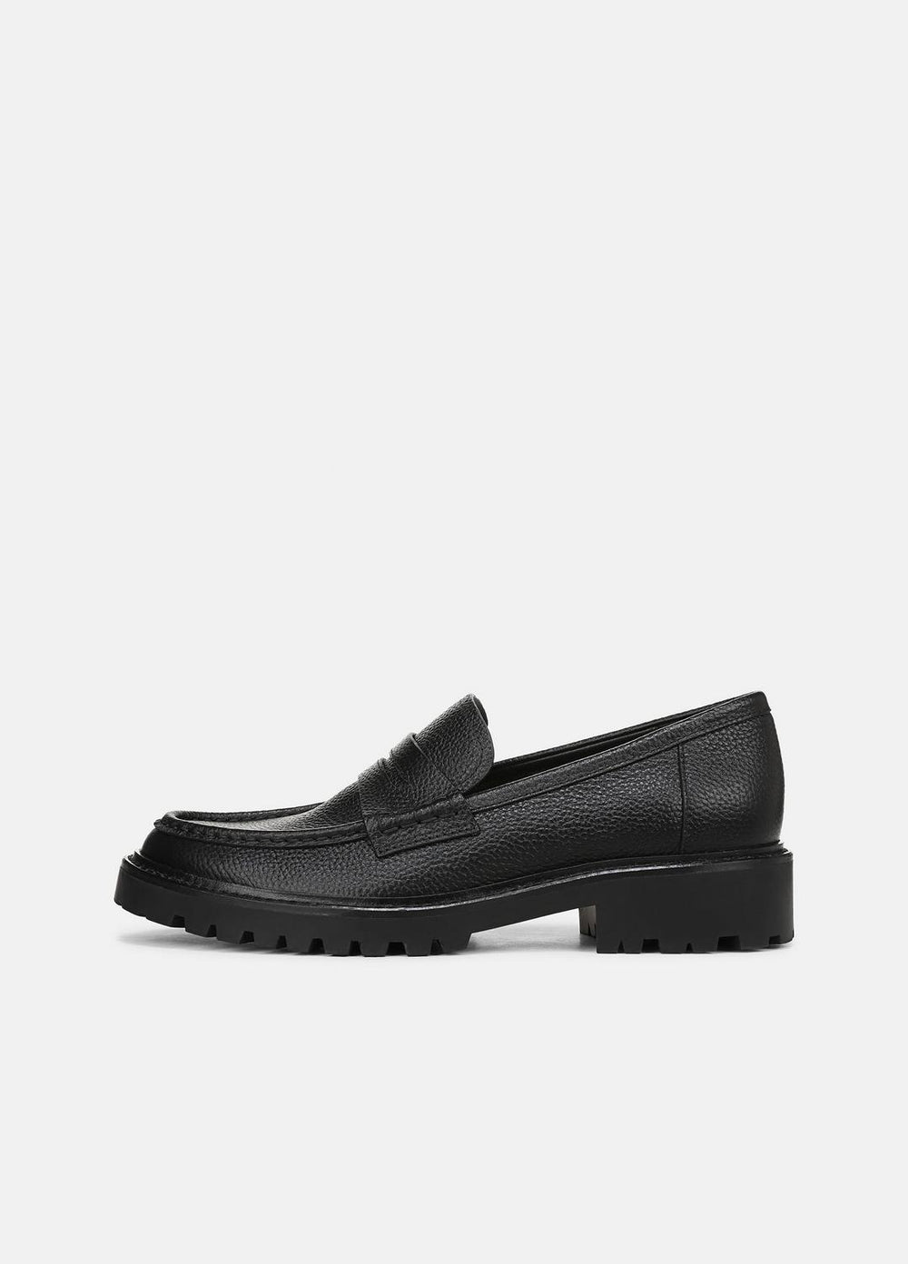 Delmore Leather Lug-Sole Loafer in Loafers - BLACK