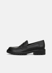 Delmore Leather Lug-Sole Loafer in Loafers - BLACK