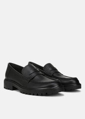 Delmore Leather Lug-Sole Loafer in Loafers - BLACK