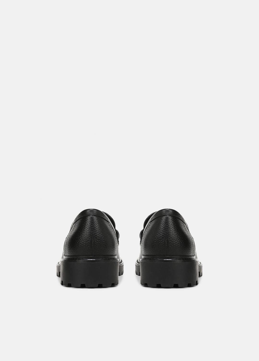 Delmore Leather Lug-Sole Loafer in Loafers - BLACK