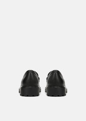 Delmore Leather Lug-Sole Loafer in Loafers - BLACK