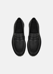 Delmore Leather Lug-Sole Loafer in Loafers - BLACK
