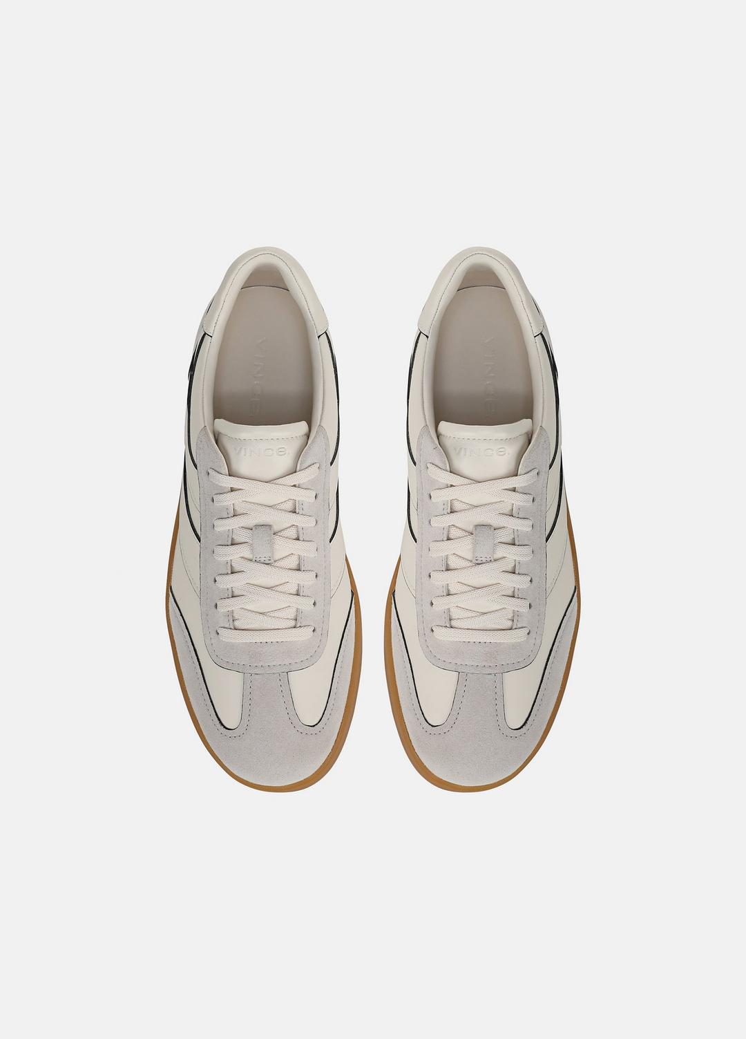 Oasis Contrast-Edge Leather & Suede Sneaker in Sneakers - HORCHATA/PEBBLE WHITE