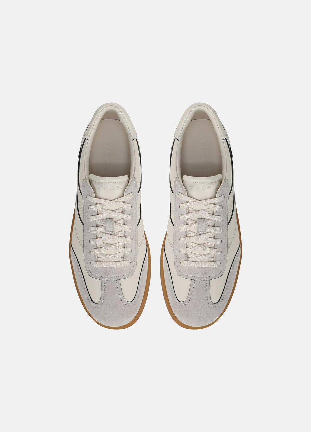 Oasis Contrast-Edge Leather & Suede Sneaker in Sneakers - HORCHATA/PEBBLE WHITE